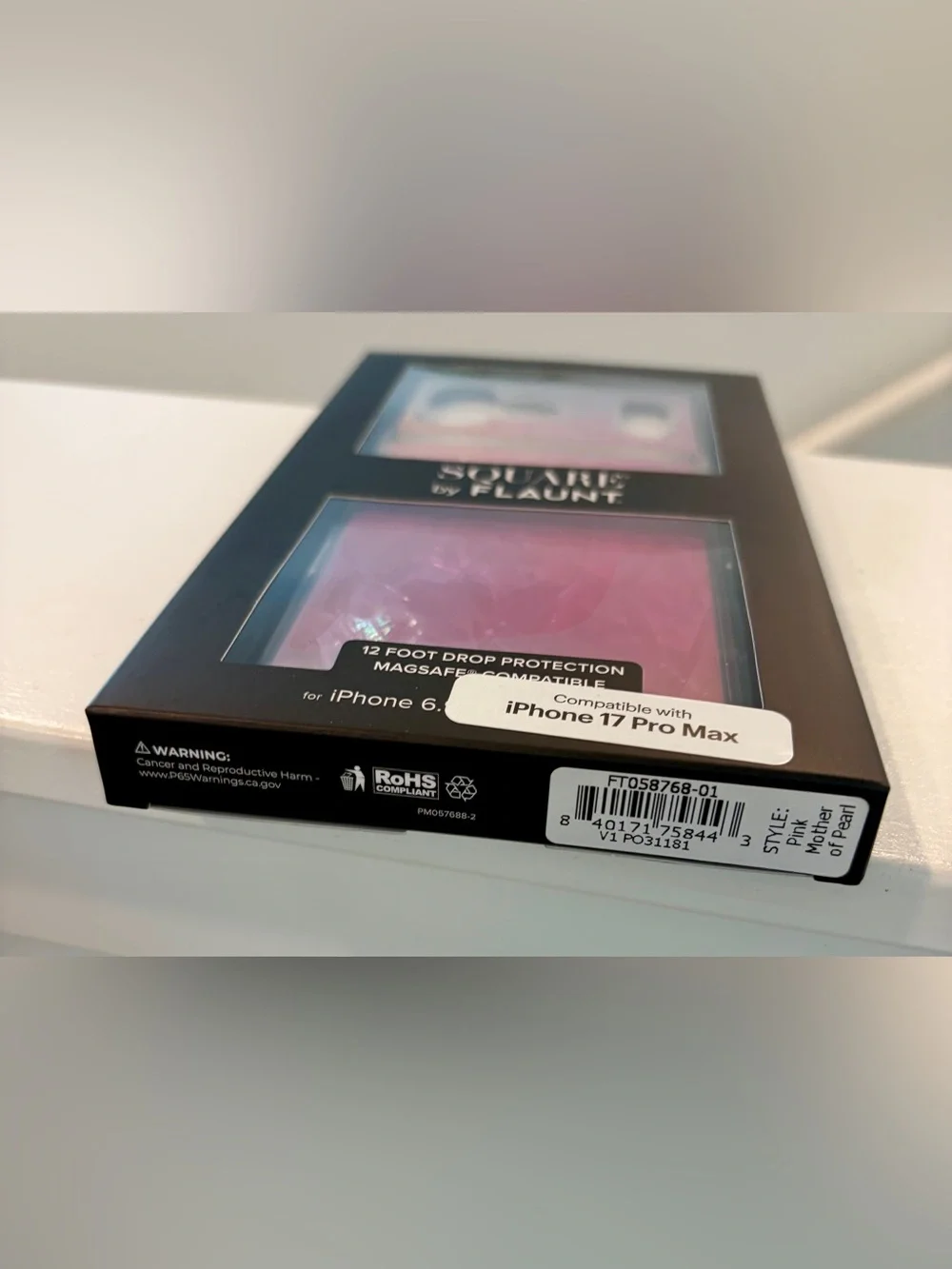 NWT FLAUNT Pink Mother of Pearl MagSafe Case iPhone 17 Pro Max